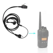 2 Pin Earpiece Headset PTT Mic for Midland Two Way Radio Walkie Talkie Security