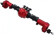 Rock Crawler Axle for SCX10 II 90046 90047 1/10 RC Crawler Truck Parts Aluminum Alloy Front Rear Portal Axle (Color : Red Rear axle)
