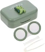 [HOODANCOS] Lens Container Lens Case Holder Mirror Portable Case Storage Box for Contacts Perfect for Home and Travel