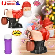 Automatic Santa Claus Farting Bubble Machine Portable Outdoor Party Toy BlowRK
