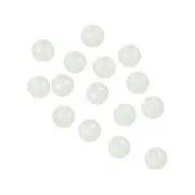 200Pcs 4mm Dia Round Plastic Glow Fishing Beads Tackle Tool, White