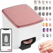 3D Nail Printer Machine,Mini Color Nail Painting Machine with App Control/Identifying Nail Edges,DIY Any Photos/Cartoons/Texts Pattern Printing,1200dpi Printing Resolution,for Nail Studio