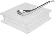 Mikinona 1Set Caviar Dispenser Maker Box Molecular Gastronomy Tool with Small Spoon Reusable for Home Kitchen Use