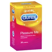 Durex Pleasure Me Ribbed Dotted Condoms 30 Pack