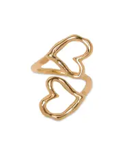 Maje Double Heart Ring