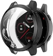 Intended for [for Garmin Venu 2] Screen Protector Case, Soft Plated TPU Scratch-Proof Full Protective Protector Cover Intended for Venu 2 Smartwatch Bands Accessories (Black)
