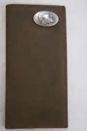 ZEP-PRO Turkey Roper CRAZY HORSE Leather Wallet BURLAP gift BAG