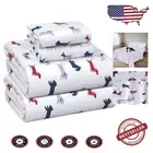 Extra Soft Flannel Bed Sheets Set - Full Size, 16" Deep Pocket, All Seasons Cozy