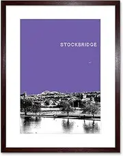 Inverleith Edinburgh Scotland Scottish Landmark Purple Framed Art Print