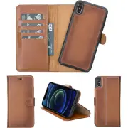 Casper Iphone Xs Max Leather Wallet Case - Tan