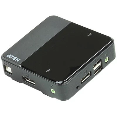 Aten CS782DP 2-Port USB DisplayPort/Audio KVM Switch 4096x2160 60 Hz 1/8" 3.5mm