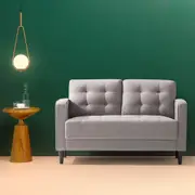 Zinus Lux Style Fabric 2 Seater Sofa Couch - Stone Grey