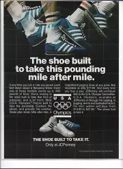 1980 Adidas Shoes & USA Olympics Magazine Print Ad - 8x11