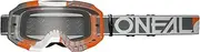 O'Neal Motocross Brille B-10 Duplex, Klar, Weiß Grau Orange, 6029-1