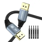 4K DisplayPort Cable 25 feet, Braided DP to DP 1.2 Cord(from 1.5 to 50ft) 4K@...