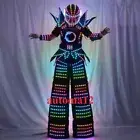 ALIEN-style Wear LED Light-Up Costume Glowing High Stilts Luminous Show Clothing