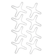 4x 2pc Cuisena 13cm Chrome-Plated Cross Cooktop Heat Reducer/Trivet Set Silver