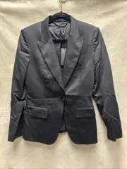 BURBERRY - Blazer - Black Wool Tailored Tuxedo Jacket - NWT SIZE 44