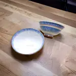 日本製【美濃燒】光峰 藍十草線 5.5麵井 米飯碗 標準碗 寬口碗 丼飯碗