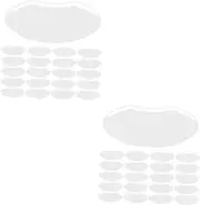 TOVINANNA 2sets Haircut Barber Face Protectors Facial Shield Salon Supplies 30pcs*2