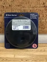 West Marine Screw-in Deck Plate 4” 102mm Black Model 11743010 New HH-6