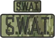 SWAT embroidery Patches 4x10 and 2x5 hook on back multicom