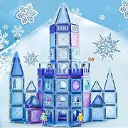 （356PCS） FUROKASO Magnetic Blocks, Magnetic Tiles，Magnetic Piece Building Toys, Ice Castle, Children's Enlightenment Toys, Gifts for Boys and Girls Over 3 Years Old.…