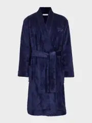 Peter Alexander Men's Navy Blue Jacquard Long Gown Size L/XL