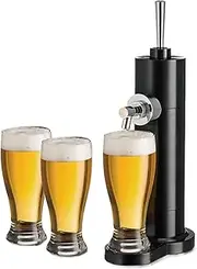 YJSG Draft Pour Beer Dispenser,Canned Beer Draft System,Mini Kegerator,Beer Foam Maker,Beer Can Tap,Converts Any Can Into Draft for Family, Bars,Gifts for Men,Black