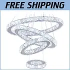Stylish Adjustable 4-Ring Crystal LED Chandelier for Modern Home Decoration