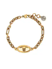 Alexander Mcqueen Skulldetail Chainlink Bracelet