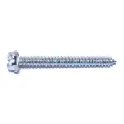 #8 x 1-3/4" Zinc Slotted Hex Sheet Metal Screws (100 pcs)