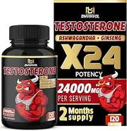 Test Booster for Men - Tongkat Ali, Horny Goat Weed, Tribulus Terestris, Fadogia Agrestis, Panax Ginseng, Ashwagandha, Black Pepper - 120 Capsules