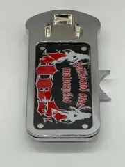HELLBOUND STEEL SWINGARM MOUNTED SIDE LICENSE PLATE FOR CUSTOM HARLEY CHOPPER