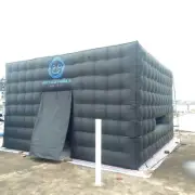 15.7x15.7x10.4Ft Black Inflatable Customized Cube party Tent wth Free Air Blower