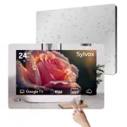 SYLVOX 24'' Smart TV Bathroom Mirror TV Waterproof Built-in App wifi bluetooth