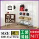 BuyJM 超荷重白烤加強型120x45x190CM五層附工業輪鍍鉻層架/波浪架