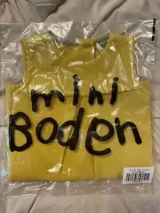 Mini Boden Yellow Mustard Romper 0-3 Mths Jumper Dress Baby Girl Fall Shift NIP
