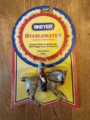 Breyer Stablemates English Rider Dapple Grey Warmblood Horse Figurine #5204