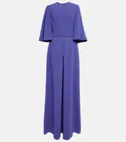 [Elie Saab] Elie Saab Crêpe jumpsuit AU 6 blue