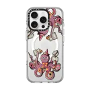 iPhone 16 Pro Clear Case MagSafe Compatible Magic Octopus Reading Books