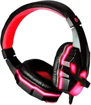 jojofuny Led Light up Gaming Headset Over Ear Headphones with Built-in Microphone Noise Reduction for Console Laptop Tablet Replacement