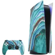 Geode PS5 Bundle Skin - Turquoise Watercolor Geode