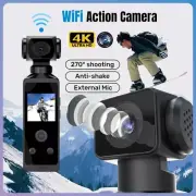 4K HD Pocket Action Camera 270° Rotatable Lens WiFi Mini Camera Camcorder Waterp