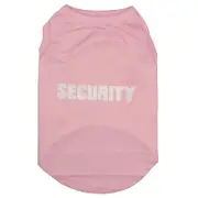 Premium Cotton Dog T-shirt singlet vest Security Print Pink M L XL