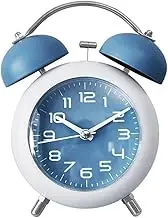 Twin Bell Alarm Clock Mechanical Metal Bell Digital Silent Night Light Alarm Clock for Bedroom and Home Decoration(Blue)
