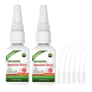 2PCS 20g Ceramic Glue, Instant Ceramic Super Glue for Porcelain and Pottery R...