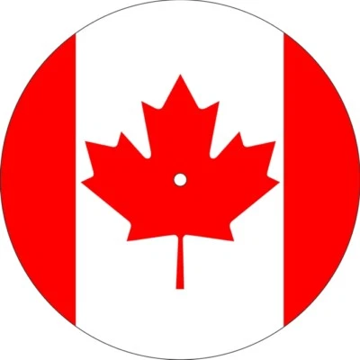 Slipmat Slip Mat 4 Technics or Single 7" 45 Turntable Record Player CANADA FLAG