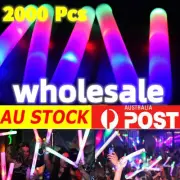 50-2000Pcs RGB Foam Sticks 3-LED Flashing Glow Sticks Wedding Rave Party Xmas AU