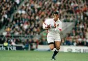 Jeremy Guscott of England in action during the Five Nations Champ - Old Photo 1